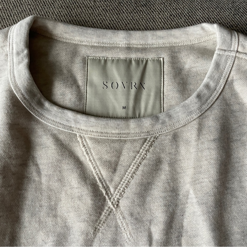 SOVRN Mens Pullover Skateboard Apparel Terry Logo Modern - Picture 3 of 4